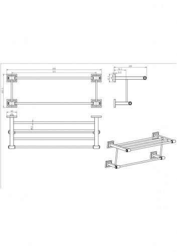 Полотенцедержатель CeramaLux Gamma 12310 - фото 2