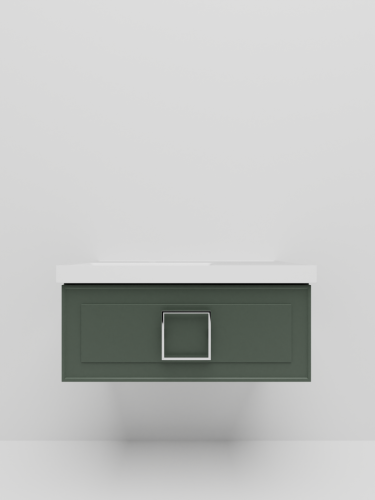 Тумба с раковиной La Fenice CUBO NFNC-01-CUB-G-90-1-90L 90х50 подвесная цвет серый - фото 4