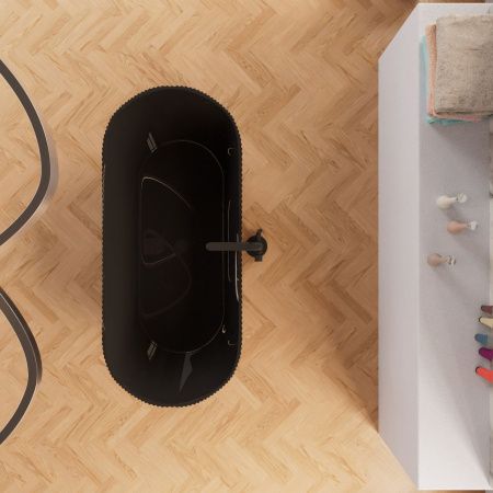 Ванна акриловая Frank 12314 170х75 отдельностоящая овальная с ножками