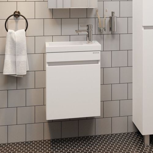 Тумба под раковину Onika Милтон 104513 40х20 подвесная цвет белый - фото 2