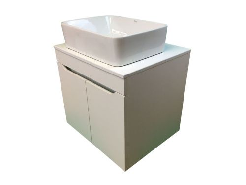 Тумба с раковиной Sintesi STL.W7019_SIN-LVB-APP-401 60х60 подвесная цвет белый - фото 4