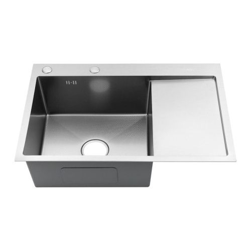 Кухонная мойка Fmark FSC7550L-L 75х50 цвет серый поверхность матовая - фото 2