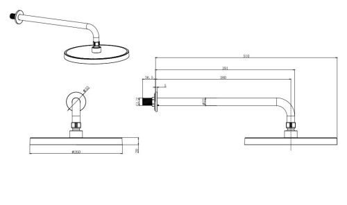 Верхний душ Aquatek AQ2080CR 25х55 хром - фото 3