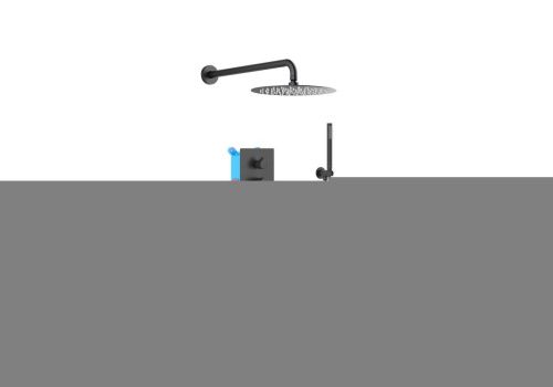 Душевая система Aquatek ОБЕРОН AQ1272MB встраиваемая в стену цвет черный - фото 2