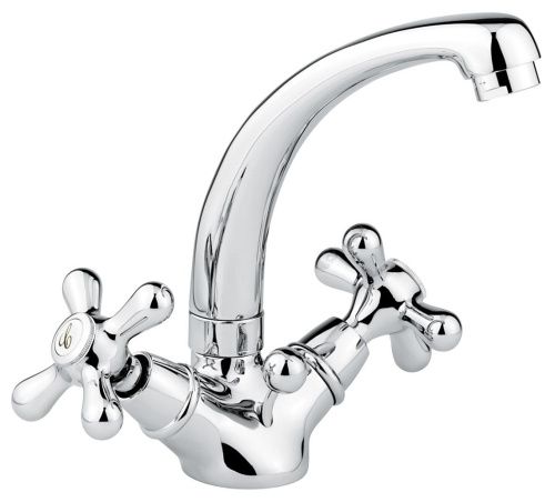 Смеситель для раковины Emmevi Deco Classic 12913/CO на столешницу хром/золото