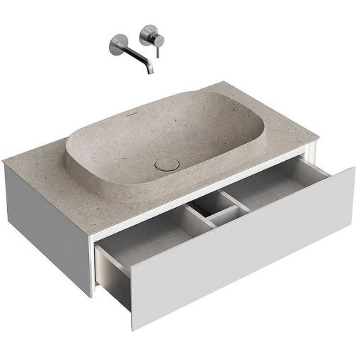 Тумба под раковину Kerama Marazzi MAGIA DI VENEZIA MA.90.1\MGR.M 90х50 подвесная цвет серый - фото 3