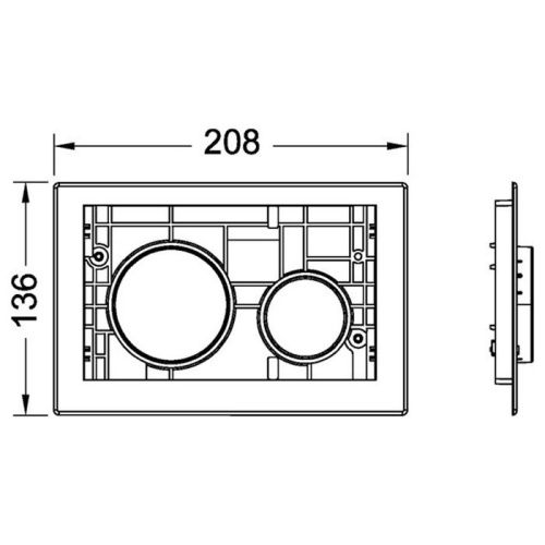 Клавиша смыва механическая Tece TECEloop 9240619 цвет черный - фото 2