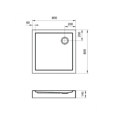 Душевой поддон акриловый Santek Палермо 1WH302475 80х80 белый