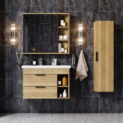 Тумба под раковину Onika Легран 108047 80х40 подвесная цвет бежевый - фото 5