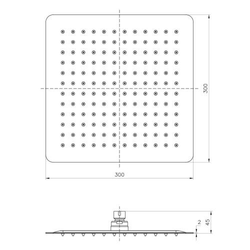 Верхний душ LeMark LM9488S хром - фото 2