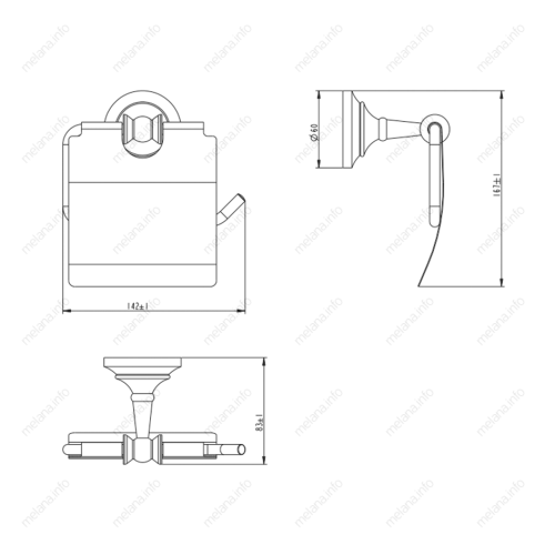 Бумагодержатель Melana 820007 - фото 2