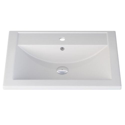 Раковина из искусственного камня Uperwood Foster Quartz 291030051 60х40 полувстраиваемая цвет белый - фото 5