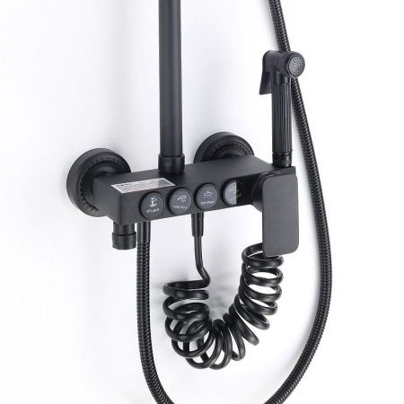 Душевая стойка D-Lin D10A05 настенная цвет черный