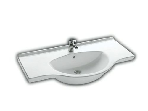 Раковина из сантехнического фаянса Hatria SOPHIE YU9001 110х50 подвесная цвет белый 1 отверстие под смеситель