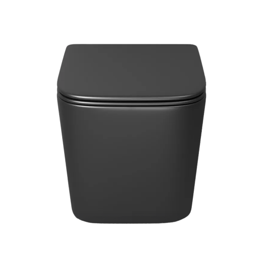 Унитаз подвесной Iberica Blanca Toledo mini IB.TLM.234.2B2 черный с сиденьем микролифт безободковый смыв торнадо - фото 2