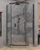 Душевой уголок AvaCan PB100 100х100 стекло тонированное профиль черный без поддона