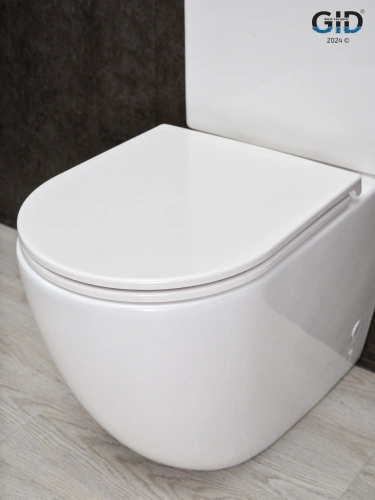 Унитаз напольный с бачком Gid Convexo Tn2188 (62249Y) белый с сиденьем микролифт безободковый - фото 3