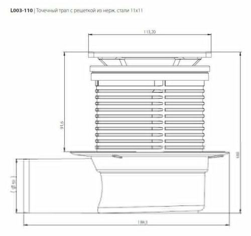 Душевой трап Logan L003-110 в пол - фото 4