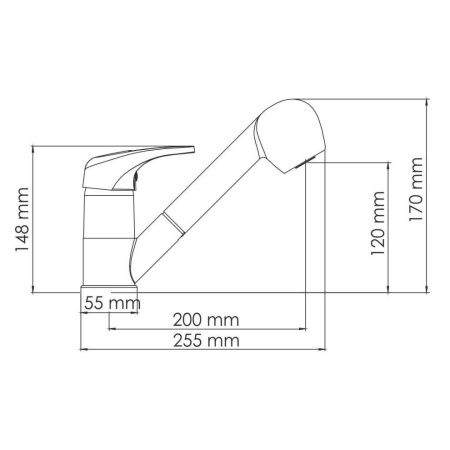 Смеситель для кухни Wasserkraft Кухонные смесители 6365 на мойку хром