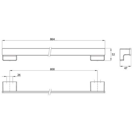 Полотенцедержатель Emco Cue 3260 001 80