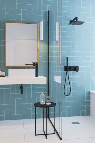 Душевая система AQG Bold 19BOLEC24005 встраиваемая в стену цвет черный - фото 3