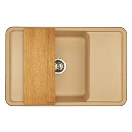Кухонная мойка Aquaton Беллис 1A725032BS260 80х50 цвет бежевый поверхность матовая
