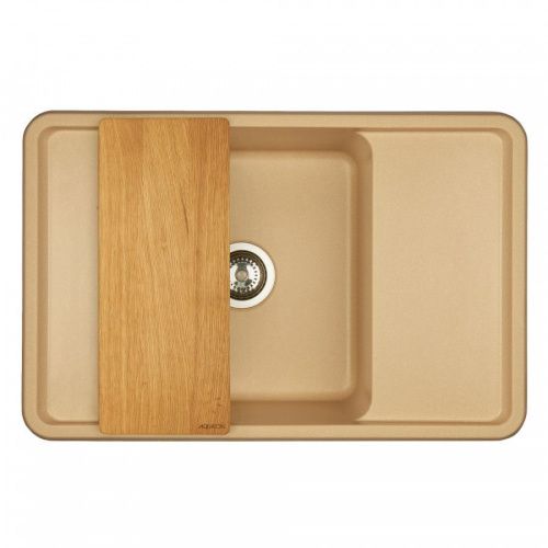 Кухонная мойка Aquaton Беллис 1A725032BS260 80х50 цвет бежевый поверхность матовая - фото 2