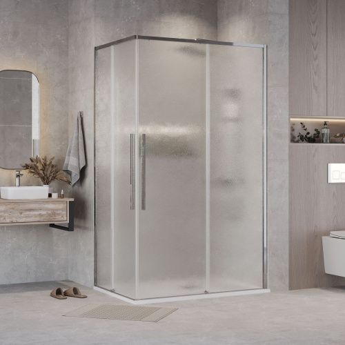 Душевой уголок Grossman Galaxy 300.K33.01.1110.10.02 110х100 стекло прозрачное профиль хром без поддона - фото 3