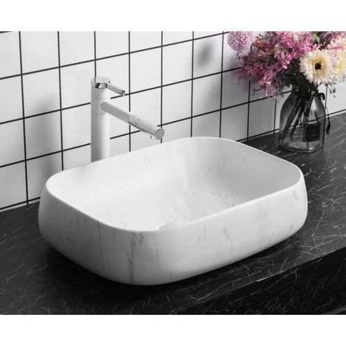 Раковина из сантехнического фарфора Cerutti SPA CR0086 MMW1 60х40 накладная цвет белый без отверстий под смеситель - фото 3