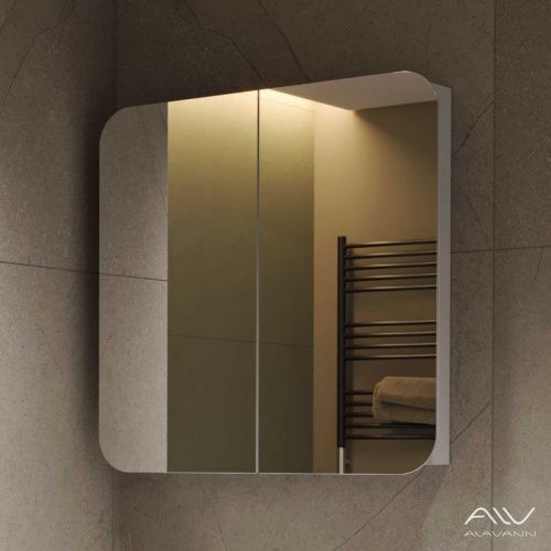 Зеркало-шкаф Alavann Cosmetic ALV0727001 80х80 подвесной цвет белый - фото 4