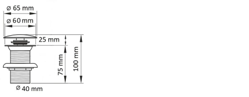 Донный клапан для раковины CeramaLux RD002 хром - фото 3