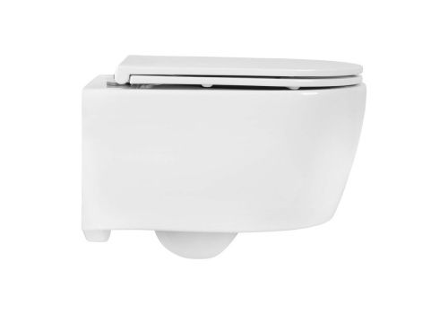Унитаз подвесной Aquatek ЕВРОПА AQ1106L-00 белый с сиденьем микролифт безободковый каскадный смыв - фото 5