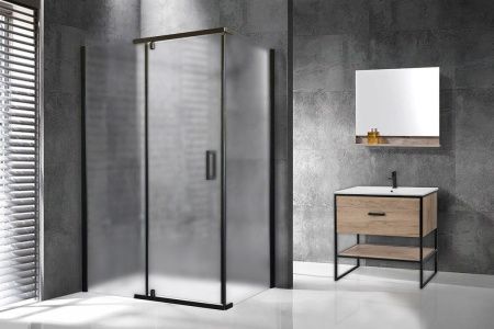 Душевой уголок Royal Bath HPVD RB9110HPVD-C-BL 110х90 стекло матовое профиль черный без поддона