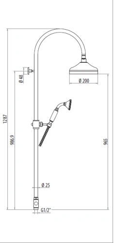 Душевая стойка Gattoni Programma doccia 4295/PDC0 настенная цвет хром - фото 2