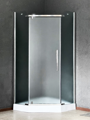 Душевой уголок Royal Bath TR RB90TR-C-CH 90х90 стекло рифленое профиль хром без поддона - фото 2