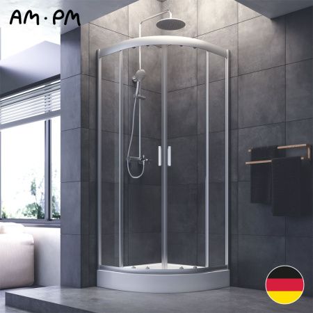 Душевой уголок Am.Pm Gem W90G-401-080WT 80х80 стекло прозрачное профиль хром без поддона