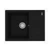 Кухонная мойка LeMark Imandra 640 9910019 65х50 цвет черный поверхность матовая