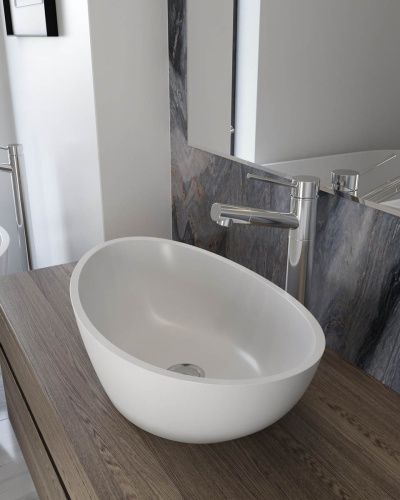 Раковина из искусственного камня Holbi EUROPE 1.02.005.11.3 50х30 накладная цвет розовый - фото 3