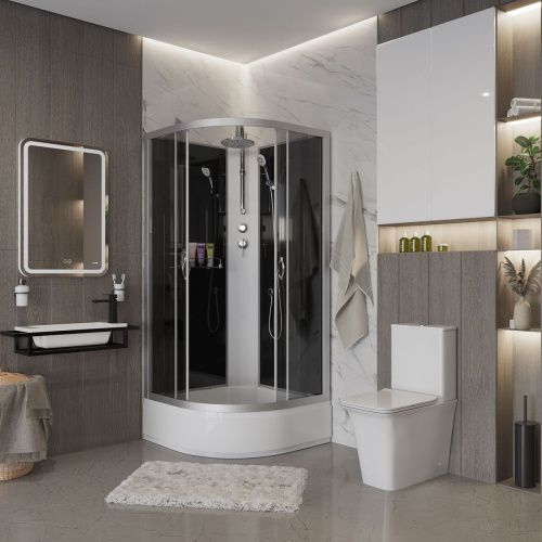 Душевая кабина Niagara Classic 35031434BKT 80х80 четверть круга без крыши ориентация универсальная - фото 3