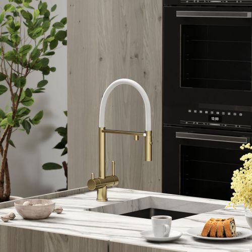 Смеситель для кухни Sancos Imola SC4010BG на мойку золото - фото 2