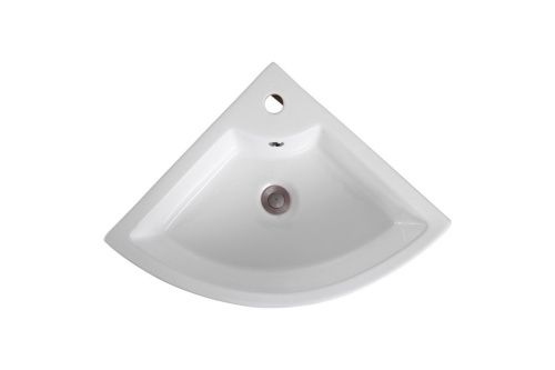 Раковина из сантехнического фарфора Aquatek AQ5166B-00 30х30 подвесная цвет белый 1 отверстие под смеситель - фото 4