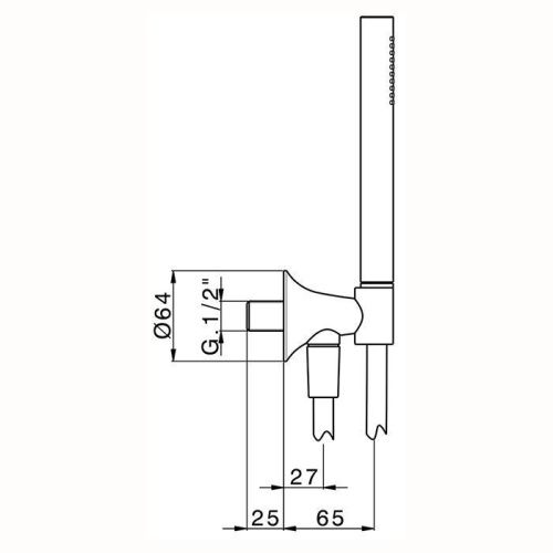 Душевой гарнитур Cisal Vita VI00303321 настенный хром - фото 2