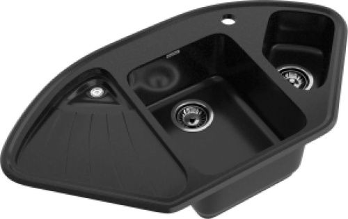 Кухонная мойка Granfest Corner C-1040E черный 105х55 цвет черный поверхность матовая - фото 2
