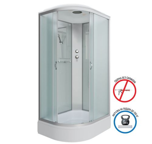 Душевая кабина Niagara Classic 330944R 100х90 асимметричная с крышей ориентация правая - фото 2