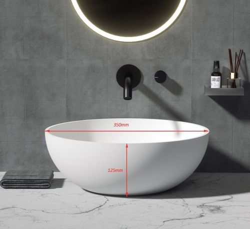 Раковина из искусственного камня Armadi Art NeoArt/Monaco/Vallessi Avantgarde 879-35 40х40 накладная цвет белый без отверстий под смеситель - фото 2