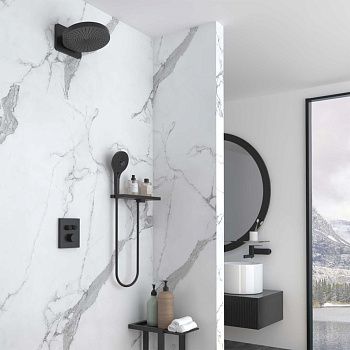 Душевая система Vincea Inspire VSFW-3I21MT1RMB встраиваемая в стену цвет черный с термостатом