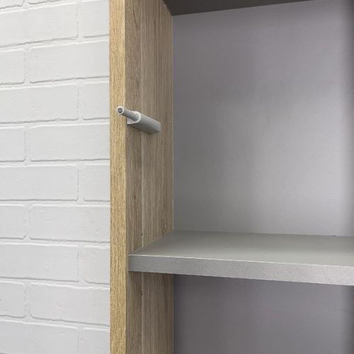 Шкаф-пенал Comforty Таллин 00-00009971CF 30х110 подвесной цвет белый/бежевый - фото 4