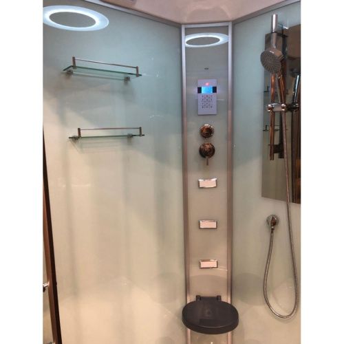 Душевая кабина Frank 2454658 120х120 четверть круга с крышей ориентация универсальная - фото 4