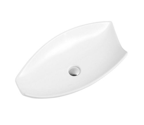 Раковина из сантехнического фаянса CeramaLux 78121 70х40 накладная цвет белый без отверстий под смеситель - фото 3