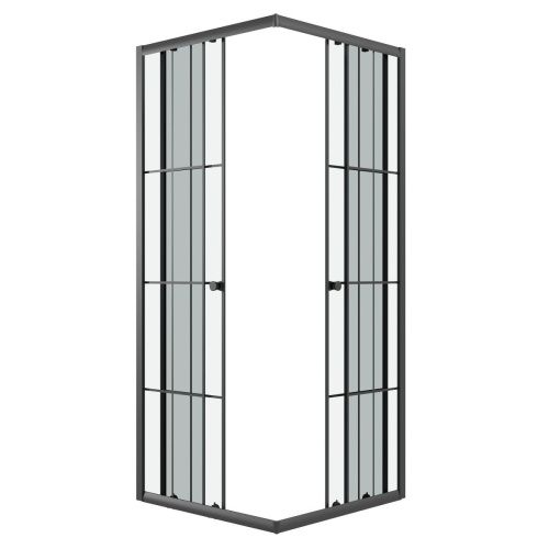 Душевой уголок Niagara Eco NG-1009-14QKL 90х90 стекло с рисунком профиль черный без поддона - фото 2